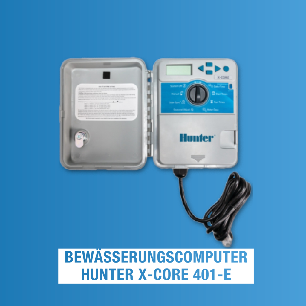 Bewässerungscomputer von Hunter zur automatischen Bewässerungssteuerung Ihres Gartens Hunter X-Core 401-E